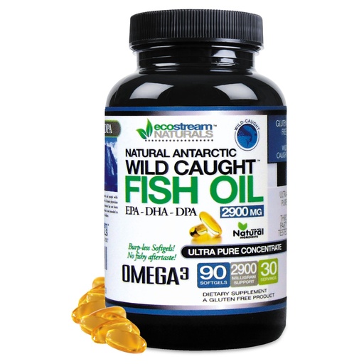 [BRSWGBIYAUIWCCLX] Wild Caught Omega 3 Fish Oil DPA-EPA-DHA Supplement 2,900 Milligrams - Now with Even More DPA-EPA-DHA