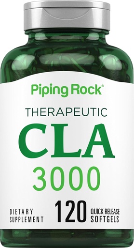 [BRSROHABAAHWAFI3] Piping Rock CLA Supplements ( 3000mg) Ácido Linoleico Conjugado ( 120 Softgels) .
