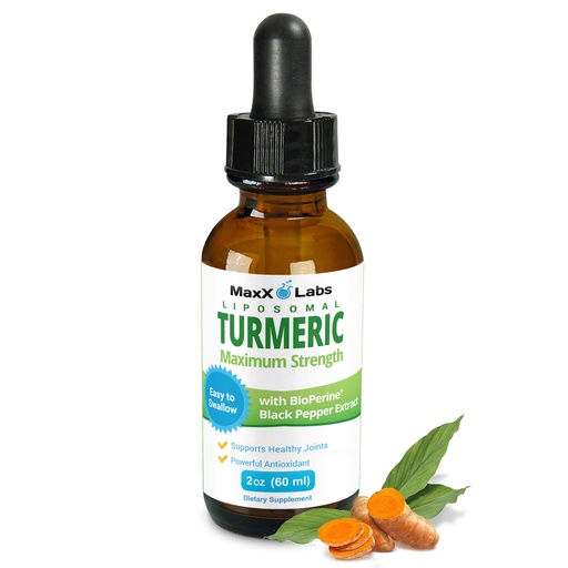 [BRSWKHY3AEBGMFTM] Turmeric Liquid Supplements - Turmeric Curcumin with Black Pepper Extract - Highest Potency 800mg - Antioxidant - Tumeric Supplements w/Bioperine - Non-GMO - 2 Fl Oz