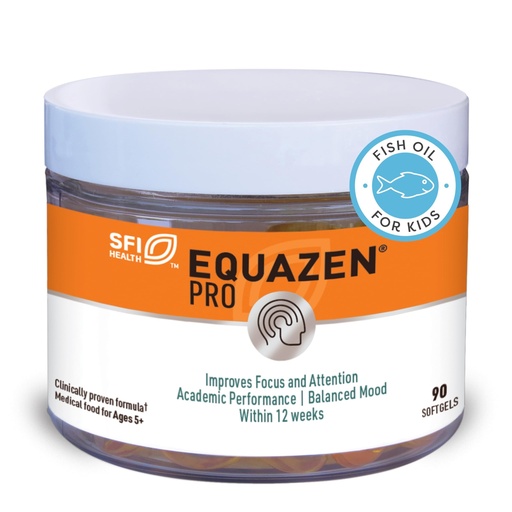 [BRSW2BTRDJ4GM334] Equazen PRO Fish Oil for Kids - Clinically Tested to Improve Focus, Learning + Behavior in Children, Teens - DHA/EPA Omega-3 + Omega-6 Supplement for Brain Support* (90 Softgels / 30 Servings)