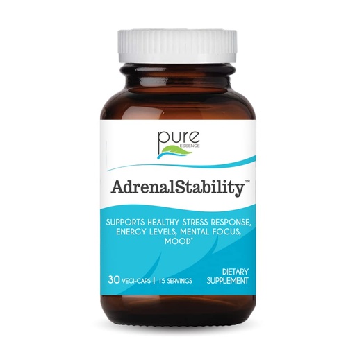 [BRSWGYIRBB5GMETL] Adrenal Stability by Pure Essence - Adrenal Fatigue Supplement with Ashwagandha, Holy Basil, Supports Healthy Stress Response, Energy, Sleep (30 Caps)