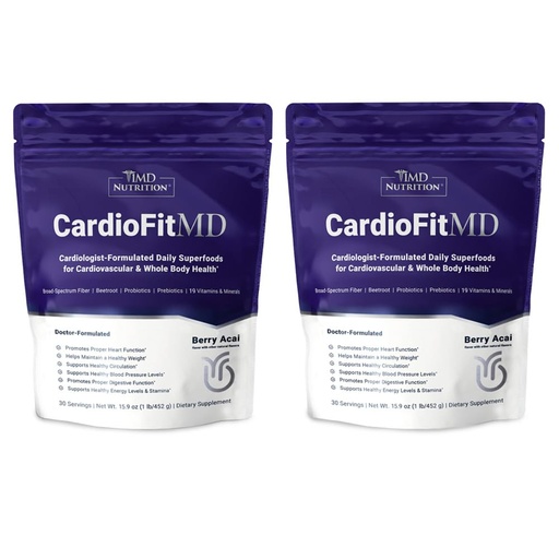 [BRSRMHAKBAFGGC32] 1MD Nutrition CardioFitMD - Vegan Beets Superfood Keto- Heart Health Powder - Nitric Oxide Supplement - Beet Root Powder for Healthy Blood Pressure & Circulation - High Fiber Drink - 30 Days (2-Pack)