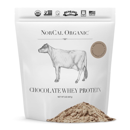 [BRSWKYAQOUDQ2G3C] NorCal Organic Chocolate Whey Protein | 100% USA Grass-Fed, USDA Certified | Naturally Flavored with Raw Cacao from California Family Farms | 32 Ounce (Pack of 1) - 32 Servings