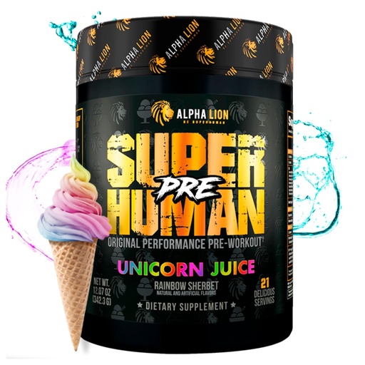 [BRSW2ZT7PMPQKDTA] ALPHA LION Superhuman Pre Workout Powder, Beta Alanine, L-Taurine & Tri-Source Caffeine for Sustained Energy & Focus, Nitric Oxide & Citrulline for Pump (21 Servings, Unicorn Juice)