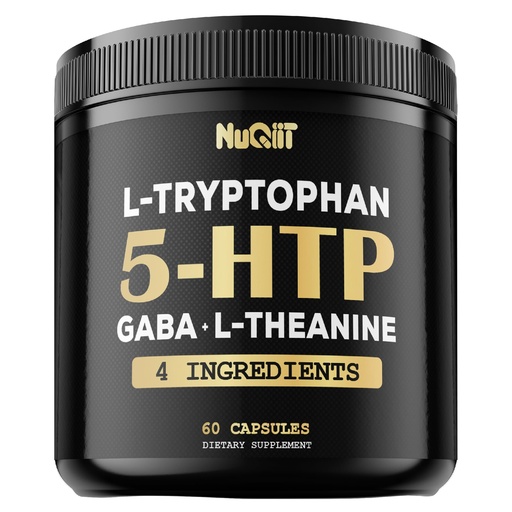 [BRSROFDQO55READG] NUQIIT 5 HTP 200mg GABA 500mg L-Theanine 200mg L-Tryptophan 100mg Supplement - Support Brain, Circulation Health, Concentration & Rest Well - 60 Capsules for 1 Month - 4in1 Premium Blend
