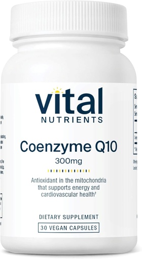 [BRSWIGY2OYDGEFY3] Vital Nutrients CoQ10 300mg | Vegan Supplement | Potent Antioxidant of CoEnzyme Q10 to Support Heart Health and Energy Levels* | Gluten, Dairy and Soy Free | Non-GMO | 30 Capsules