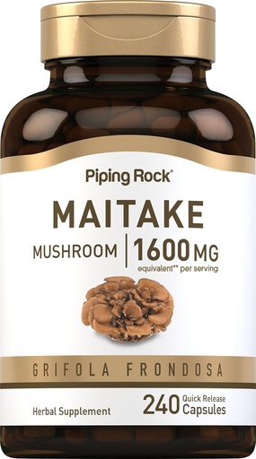 [BRSROYIZOF6BU2TL] Piping Rock Maitake Mushroom Extract 124; 1600mg 124; 240 Capsules 12.4; Herbal Supplement = 124; Non-GMO, Gluten Free