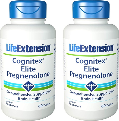 [BRSWKZIOAR6WECTA] 수명 연장 - Cognitex 엘리트 Pregnenolone, 60 정제 (팩 2)