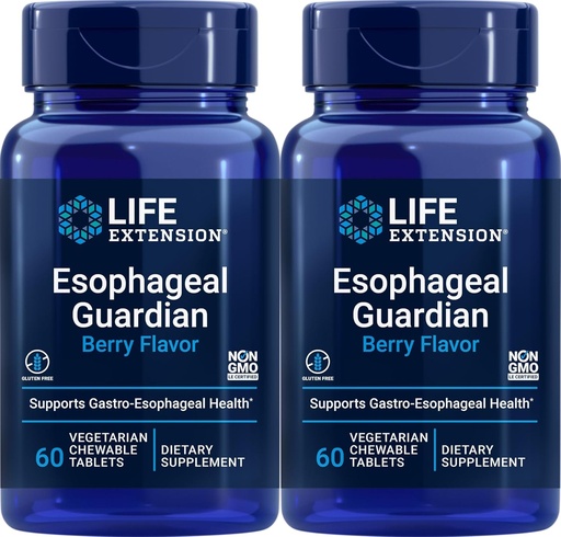 [BRSWKEITPMGWG2IZ] Life Extension Esophageal Guardian, 60 Vegetarian Chewable Tabletler (Pack of 2)