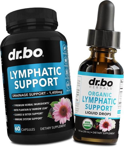 [BRSRAZAFPIBGYELX] Lymphatic Drainage Supplements Pills & Drops - Organic Lymphatic Support Liquid Drops Cleanse, Lymph System Support Supplement for Nodes Legs & Neck - Lymph Node Detox Cleanse System Drainage