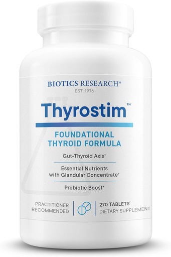 [BRSWGGQZO4BBMET7] Biotics Research ThyrostimTM–Endocrine&Thyroid Women & Men-Supplement Balance Thyroidホルモンのサポート、Thyroid Gland、Boost Metabolism、Aid Digestion、Nervous System-270タブレット