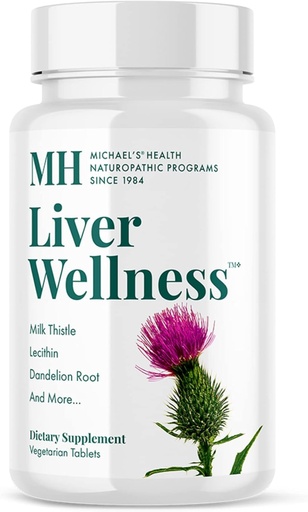 [BRSWIYTQCEGG2CDY] MICHAEL'S Health Naturopathic Programs Liver Wellness - 90 Vegetarian Tablets - Contains Nutrients for Liver Support - Kosher - 30 Servings
