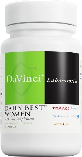 [BRSWGGAZAR4BO2DX] DAVINCI Labs - Le migliori donne al giorno - Un integratore alimentare con vitamina B6, vitamina B12 vitamina C, vitamina K2, e altro - Vegetariano, senza glutine - 90 capsule