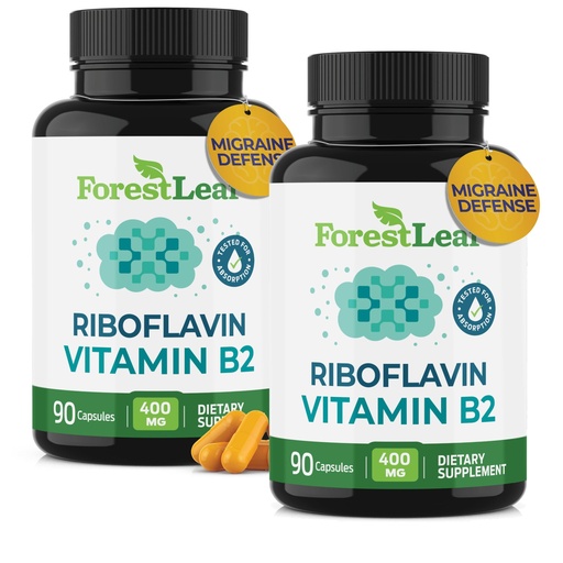 [BRSWYAYLBUJRAHLX] Vitamin B2 Riboflavin 400mg - Energy, Skin & Cellular Health Supplement - Nervous System Support - Vitamin B 2 Vit B - Non-GMO & Gluten Free - B2 Vitamin 400mg Vegetable Capsules, 90 Count 2-Pack