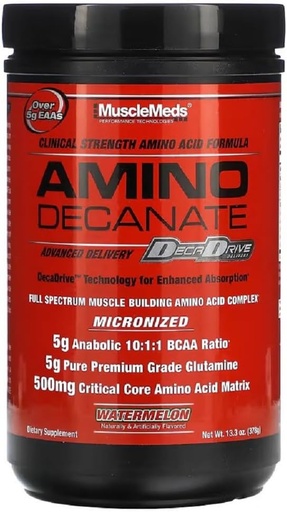 [BRSWIZQRCUCGGADU] Muscle Meds Amino Decanate, Watermelon, 13.3 Oz
