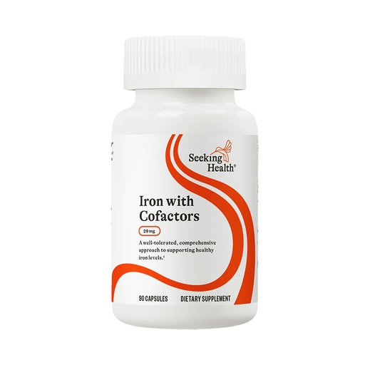 [BRSWIHIYBUCBO2DA] Seeking Health Iron with Cofactors, as Ferrochel Ferrous Bisglycinate, Vitamin A and C Cofactors, Digestive Enzymes for Optimal Iron Absorption, Vegan and Vegetarian (90 Capsules)*