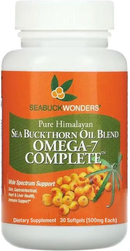 [BRSW2ZQ5OJ7AG3I3] SeabuckWonders Organic Sea Buckthorn Oil, Omega-7 Complete Softgels, 30 Count, with Omega 3, 6 & 9, Supports Hair, Skin & Nail Health, 1000mg per Serving