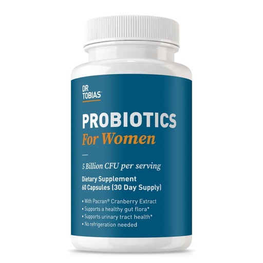[BRSWKYQPDN6QYH3C] Dr. Tobias Probiotics for Women with Prebiotics & Cranberry Extract for Urinary Tract Health for Women | Supports Digestive & Immune Health - 5 Billion CFUs (60 Capsules, 30 Servings)