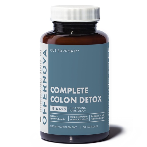 [BRSWKHDRDMGBGYDE] Offernova Complete Colon Detox 15 Days 30 Capsules, All Natural Colon Cleanser for Bloating and Constipation Relief for Women & Men, Advanced Gut Cleanse Detox