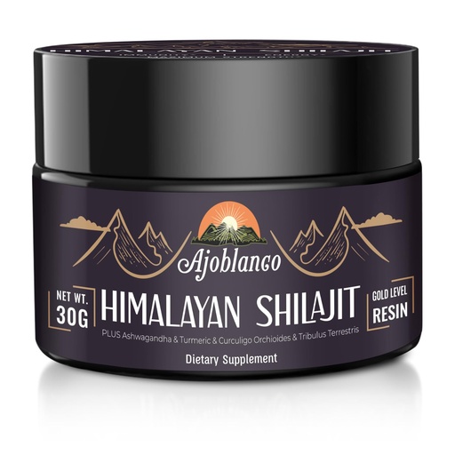[BRSROZQRDN7RSGY2] Ajoblanco 600mg Shilajit Pure Himalayan Organic Shilajit Resin - Himalayan Shilajit Resin with Organic Ayurvedic Blend in High Potency for Energy, Strength & Immunity, 30 Grams