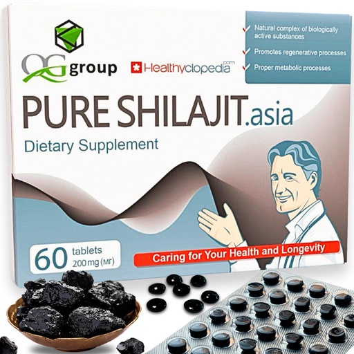 [BRSRA2YLB4BBMFD7] Natural Pure Shilajit Tablets Analog Raw Resin Mumiyo Dry Drops 60 Tablets - 200mg 100% Himalayan Supplement with 85+ Trace Minerals, Immune Support - Ideal for Men & Women