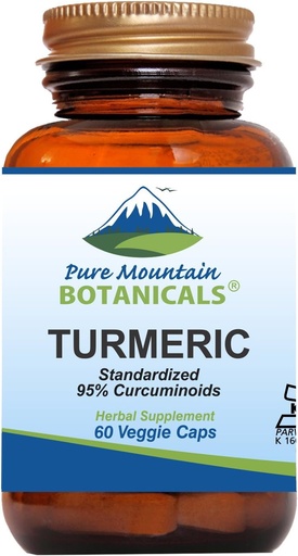 [BRSWIAACPMIBE3A3] Turmeric Capsules with Black Pepper Extract 60 Kosher Vegan Caps 450mg Turmeric Root