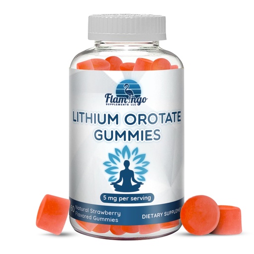 [BRSW2GQPDN5G2D3H] Lithium Orotate Gummies 5mg (Per Serving) – Chewable Lithium Supplement – Gentle Daily Support – Vegan, Non-GMO – 60 Gummies