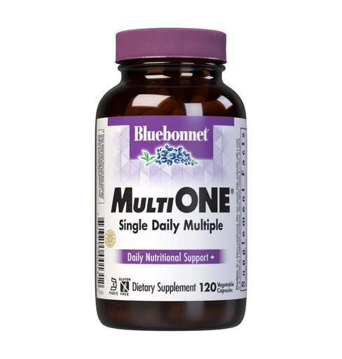 [BRSWIYQTPJ6RQE3O] Bluebonnet Nutrition Multi One (With Iron) Vegetable Capsules, Complete Full Spectrum Multiple Vitamin Supplement, B Vitamins, Gluten & Milk free, kosher, 4 Month Supply, 120 Count