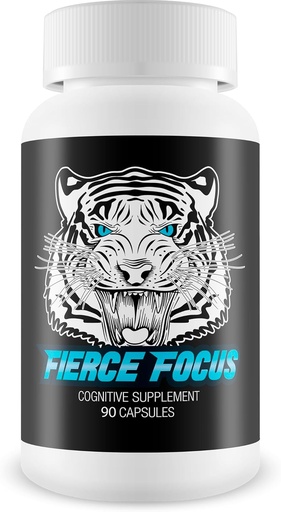 [BRSWGYAHOV7B63LB] Fierce Focus- Natural Brain Function Support - Memory, Focus & Clarity Formula -Optimal Performance Natural Nootropic and Cognitive Support Supplement - DMAE- 30 Capsules
