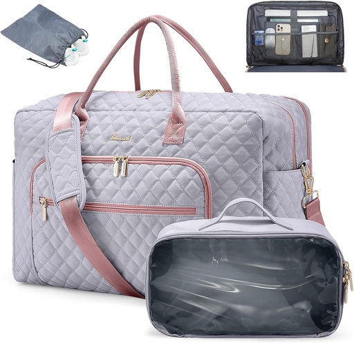 [BRSRMCYEBZYQEHT3] LOVEVOOK Travel Duffle Bag - Women's Weekender Carry On Overnight Laptop & Gym Bag With Toiletry/Shoe Pocket, Hospital Labor Bag