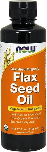 [BRSWIZ36DEHBAGDU] Flax Seed Oil 12 Oz ( Certified Organic Non GE ) - NOW Foods