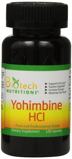 [BRSWIFLRCMOBG3TE] Yohimbine HCl Dietary Supplement, 120 Count