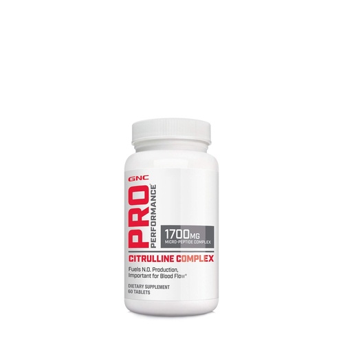 [BRSWKHD4CF4QODI3] GNC Pro Performance Citrulline Complex 1700mg, 60 Tablets, Fuels Nitric Oxide Production for Healthy Blood Flow