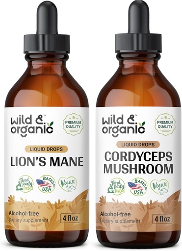 [BRSRAGQ7OQIWOYAV] 野生和有机狮子的马恩叮当 4 fl oz & Cordyceps 叮当 4 fl oz