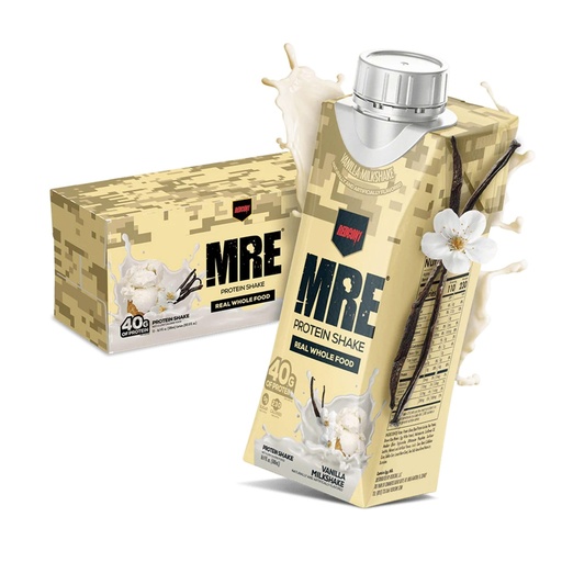 [BRSWYAYYAEHBQYAY] REDCON1 MRE Ready to Drink Protein Shakes, Vanilla Milkshake - Protein Drinks with Whole Food Sources - Sugar Free RTD Shake Formulated to Fuel Athletes at Any Time (12 Pack)