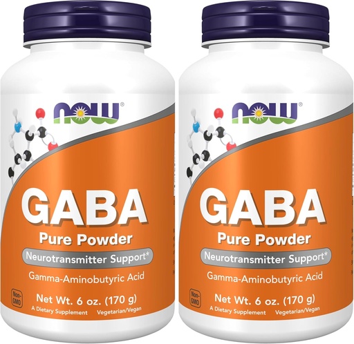 [BRSROED7AEFREYDA] NOW Supplements, GABA (Gamma-Aminobutyric Acid) Powder, Neurotransmitter Support*, 6-Ounce (Pack of 2)