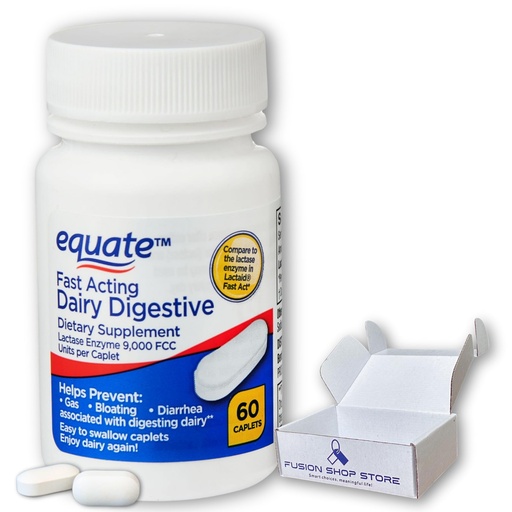 [BRSROZYCB4AWYGQZ] Lactase Fast Acting- Dairy Digestive Supplement, 60 caplets (Pack of 1)