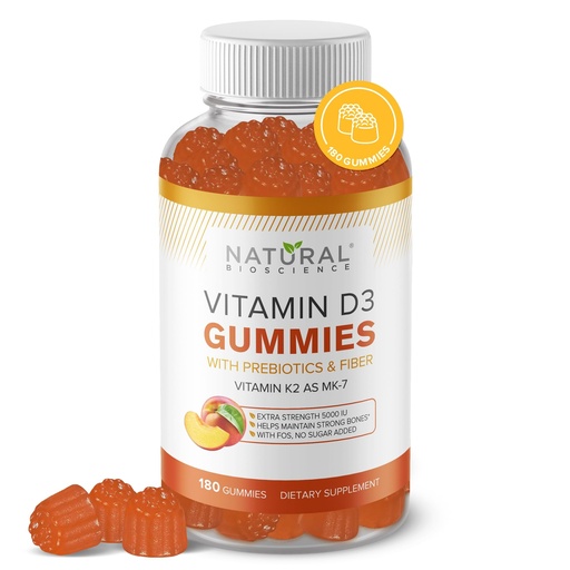 [BRSWYFQHOVYAYHT4] Sugar Free Vitamin D3 K2 Gummies - Vitamin D3 Gummies 5000 IU+K2 MK7 80 mcg, K2 D3 Vitamin Supplement Adults, Vitamin D K2 for Bones, Immune, Heart, Mood, Gluten-Free, Non-GMO, Natural Peach Flavor