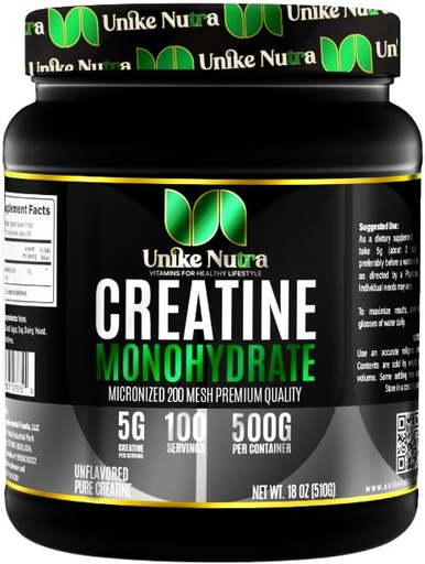 [BRSROFADC56Q4YDF] Pure Creatine Monohydrate Powder Supplement, Unflavored, Supports Bulk Muscle Energy, Recovery, & Strength - Creatine Supplement for Men & Women - 500G, 5000mg Per Serv (5g) - 100 Servings