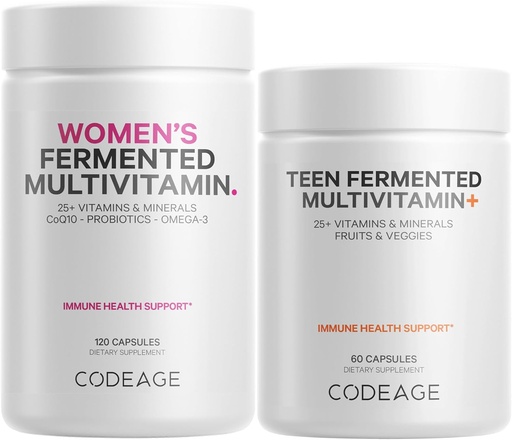 [BRSWYZLYOFYWCAIY] Codeage Supporto Immune Bundle Multivitamin per le donne + Multivitamin per gli adolescenti
