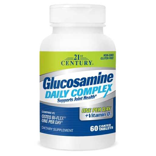 [BRSWIHLYDEPWA3L4] 21st Century Glucosamine Daily Complex Plus D Tablets, 60 Count (27708)