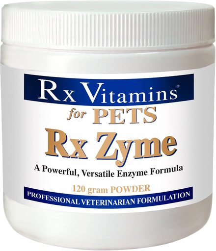 [BRSWIZIGOIARGG3C] Rx Vitamins for Pets Rx Zyme for Dogs & Cats - Help Gastrointestinal Discomfort - Add to Food - 120g Powder
