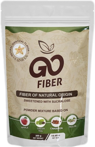 [BRSRAHTROUOQIAYY] Go Fiber 100% Organic Fiber, Natural Fiber Supplement, Vanilla, 10.6 oz
