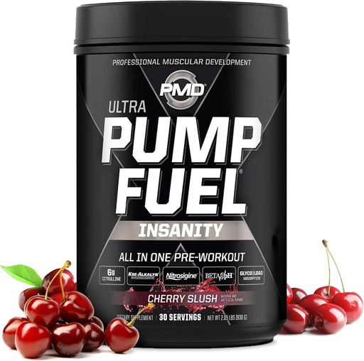 [BRSWYHD2PIFA2ALX] MPD Pompă de combustibil Sport Pump Ultra nebunie - Premium Pre Workout pulbere și pompa musculară, Focus mai mare, Endurance & Recovery, Creatină Premium, Arginine & Beta Alanine - Cherry Slush (30 Servings)