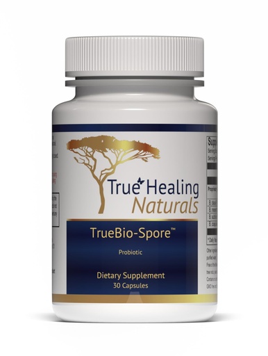 [BRSWYHARCQMRGF36] True Healing Naturals - TrueBio-Spore - Probiotic Supplement - Resilient and Powerful with 50 Billion CFU of Probiotic - 30 Capsules