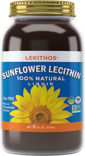 [BRSWIBQYCIOQYHD6] All Natural Sunflower Lecithin Non GMO Soy Free Gluten Free (16oz)