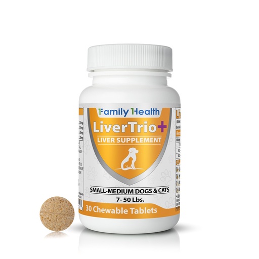 [BRSRMBLQDIFGOAI2] Comprehensive Liver Support Supplement for Smaller Dogs. Flavorful Chewable Tablets Combining Same, SPC, Silybin A+B, + Glutathione 30Ct (Small - Medium)