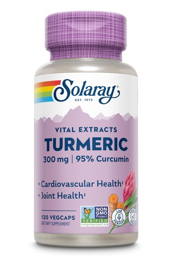 [BRSWIZQGCZ4GG3TA] Solaray Guaranteed Potency Turmeric Root Extract 300 mg VCapsules, 120 Count