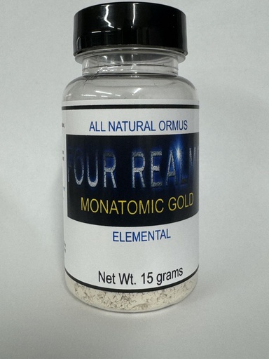 [BRSWIGL6BR6QCCDI] Four Realms Monatomic Gold Monoatomic Elixir 15 Grams - Ormus - Orme, Colloidal - Zero Salt or Fillers