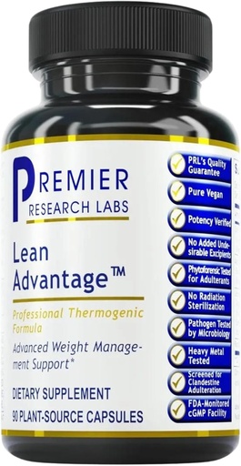 [BRSWYAIYAFYBYC3L] Premier Research Labs Lean Advantage: Green Coffee Bean Extract for Weight Loss, Green Coffee Extract, Coffee Pills, Appetite Suppressant for Women &amp; Men, Weight Management Supplement - 90 Capsules
